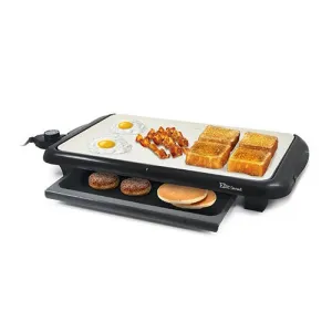 18" Nonstick Electric Griddle w/ Warming Tray