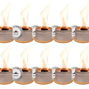 8 Pack of Tabletop Portable Campfire Mini Fire Pit S'Mores Maker, Convenient and Portable Bonfire Birthday Christmas Set, Great for Picnics, Party and Home Indoor Decoration (with 8 Cork pad)