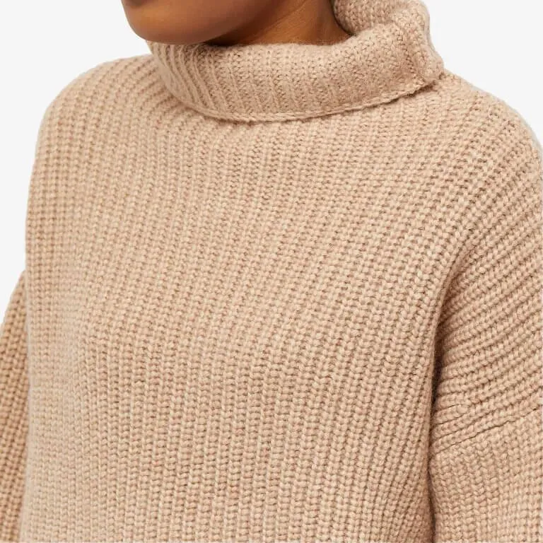 Anine Bing Sydney High Neck Jumper, sand