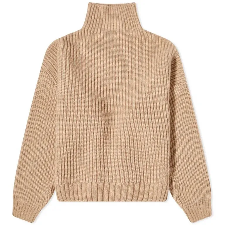 Anine Bing Sydney High Neck Jumper, sand