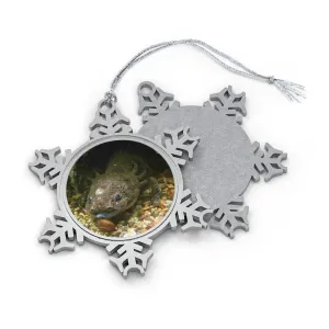 Axoltl Pewter Snowflake Ornament