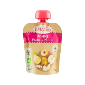 BABYBIO Organic Apple, Pear, Peach  (90g)