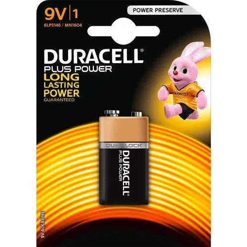 Battery 9𝑉 PP3 Duracell Plus