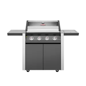 BeefEater Dark 1600 Series 4-Burner BBQ w/ Side Burner & Trolley