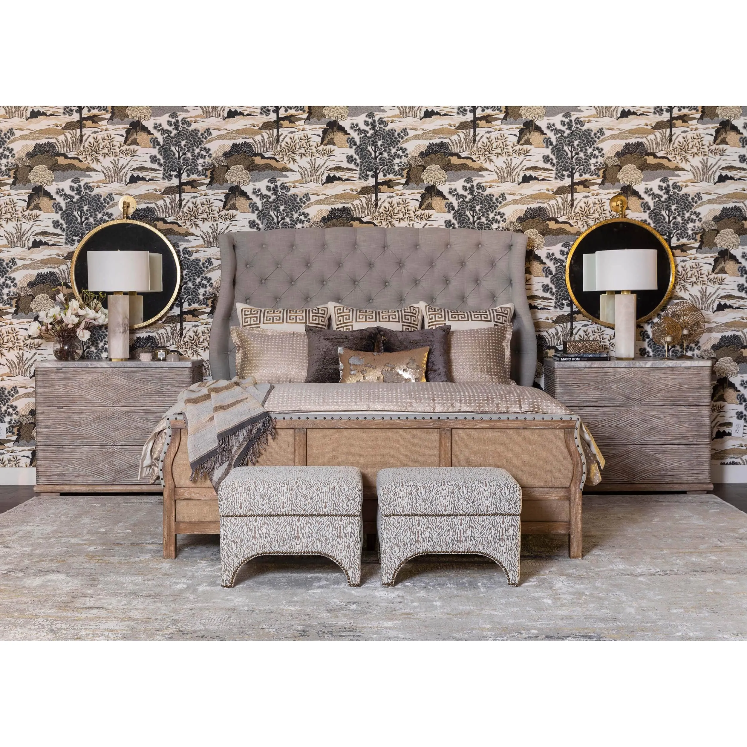 Boheme Bon Vivant De-Constructed Upholstered Bed