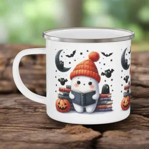 Book Reader Ghost Camping Mug