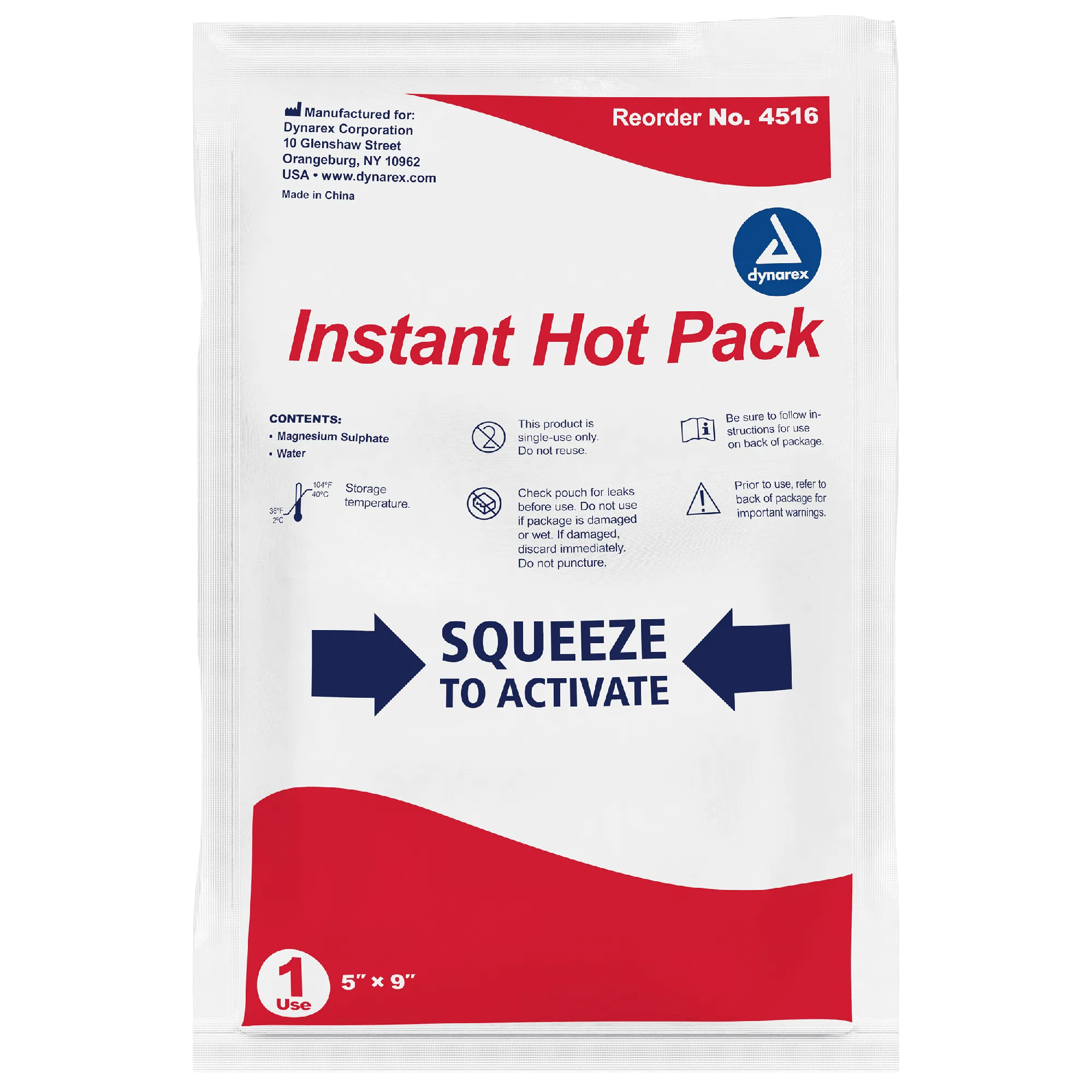 Dynarex Instant Hot Pack 5" x 9"