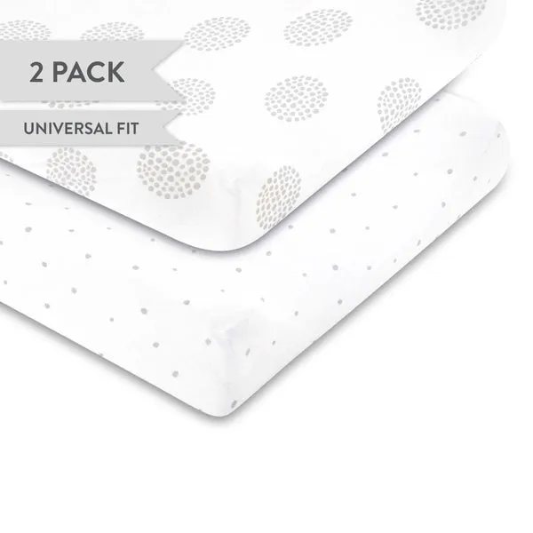 Ely's & Co. Cotton Cradle Sheet/ Changing Pad Cover - 2 Pack