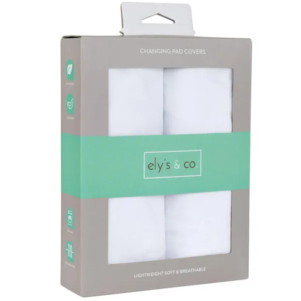 Ely's & Co. Cotton Cradle Sheet/ Changing Pad Cover - 2 Pack