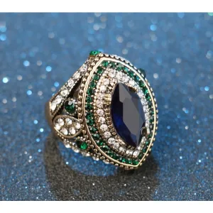 Gia Green Crystal Ring