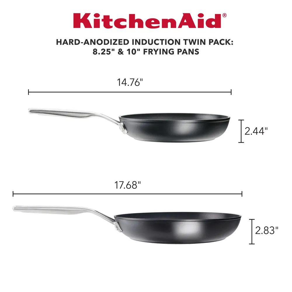 Hard-Anodized Induction 2-Piece Nonstick Frying Pan Set