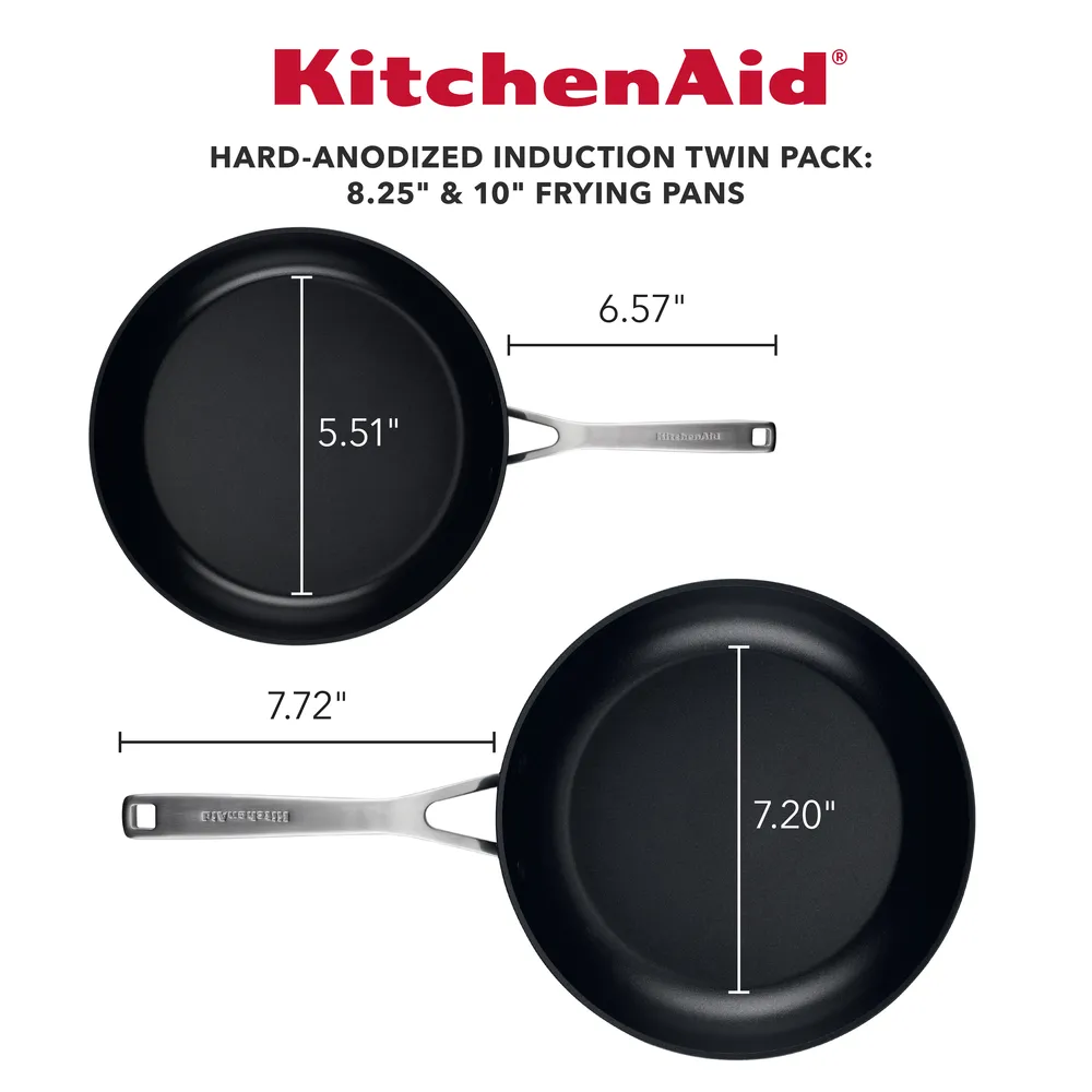 Hard-Anodized Induction 2-Piece Nonstick Frying Pan Set