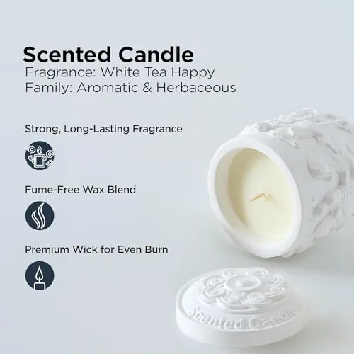 Heart Home Scented Candles | Fragrance Candles | Candles for Wedding | Candles for Bedroom | Birthday Candles | Valentines Day Gifts Candles | DY-230701A | White