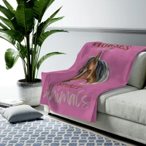 Horses are my Spirit Animals Horse POD Velveteen Plush Blanket