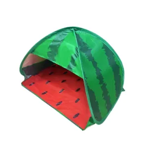 Indoor and Outdoor Automatic Quick Opening Sunshade Headrest Tent, Size: L 80x50x55cm(Watermelon)