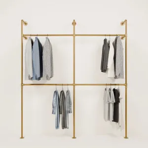 KIM II DOUBLE Gold – Double gold clothes rail