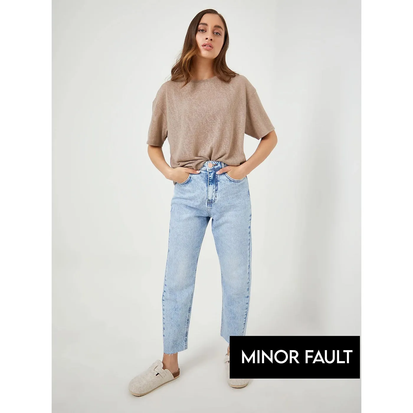 Minor Fault Light Blue Cropped Jeans