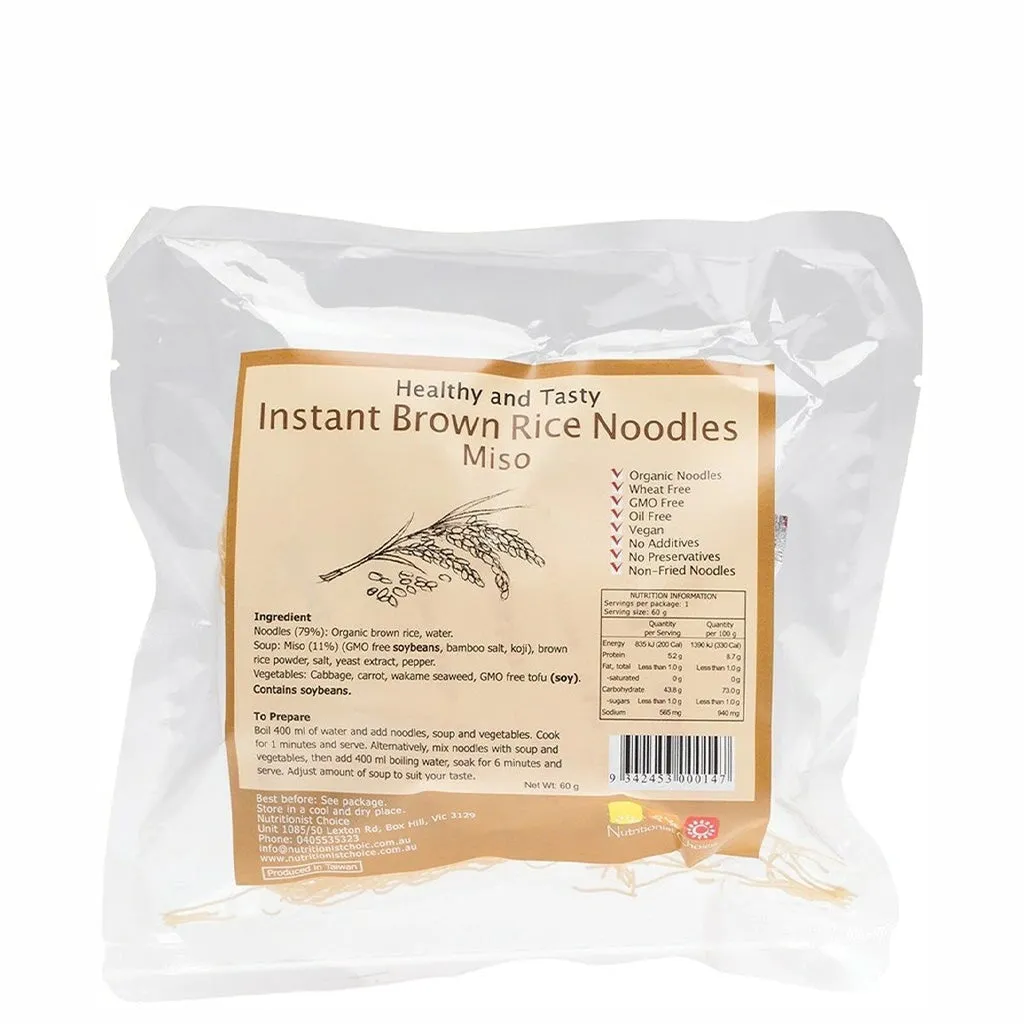 Nutritionist Choice Brown Rice Miso Instant Noodles