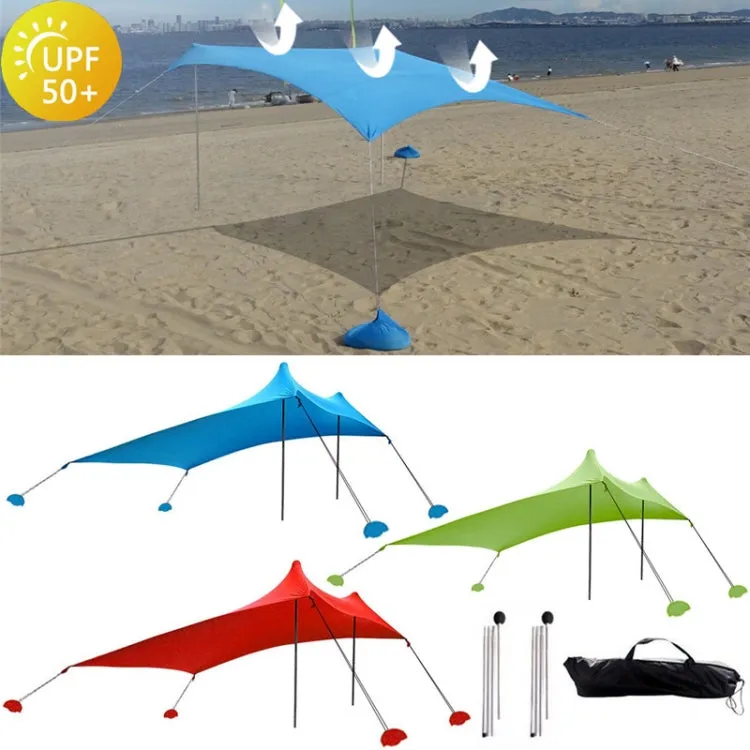 Outdoor Beach Lycra Canopy Camping Tent Sunshade Fishing Tent, Size: 210x200x150cm(Green)