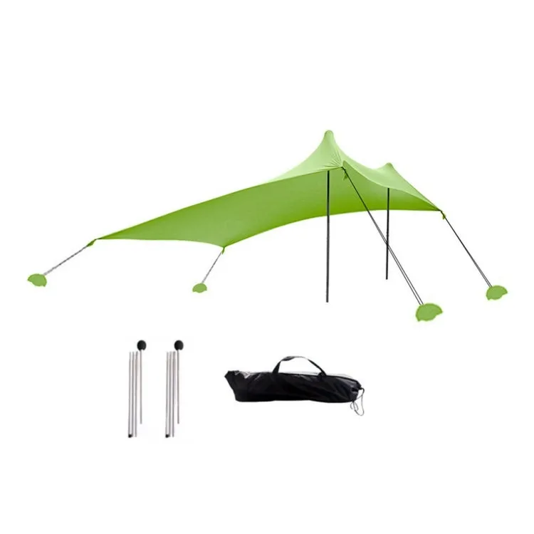 Outdoor Beach Lycra Canopy Camping Tent Sunshade Fishing Tent, Size: 210x200x150cm(Green)