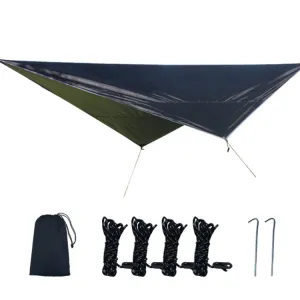 Outdoor Camping Supplies Multifunctional Camping Sunshade Waterproof And Moisture-Proof Mat Ultra-Light Sky,Size: 320 x 250cm (Black)