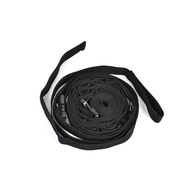 Outdoor Camping Tents Storage Clothesline 19 Ring Wild Camp Straps Lanyard, Length: 4.3m(Black)