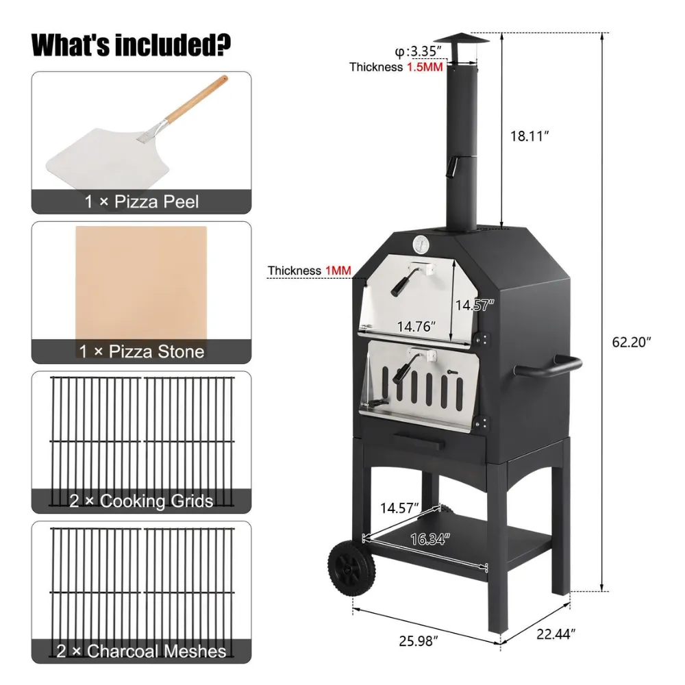 Portable Outdoor BBQ Pizza Oven