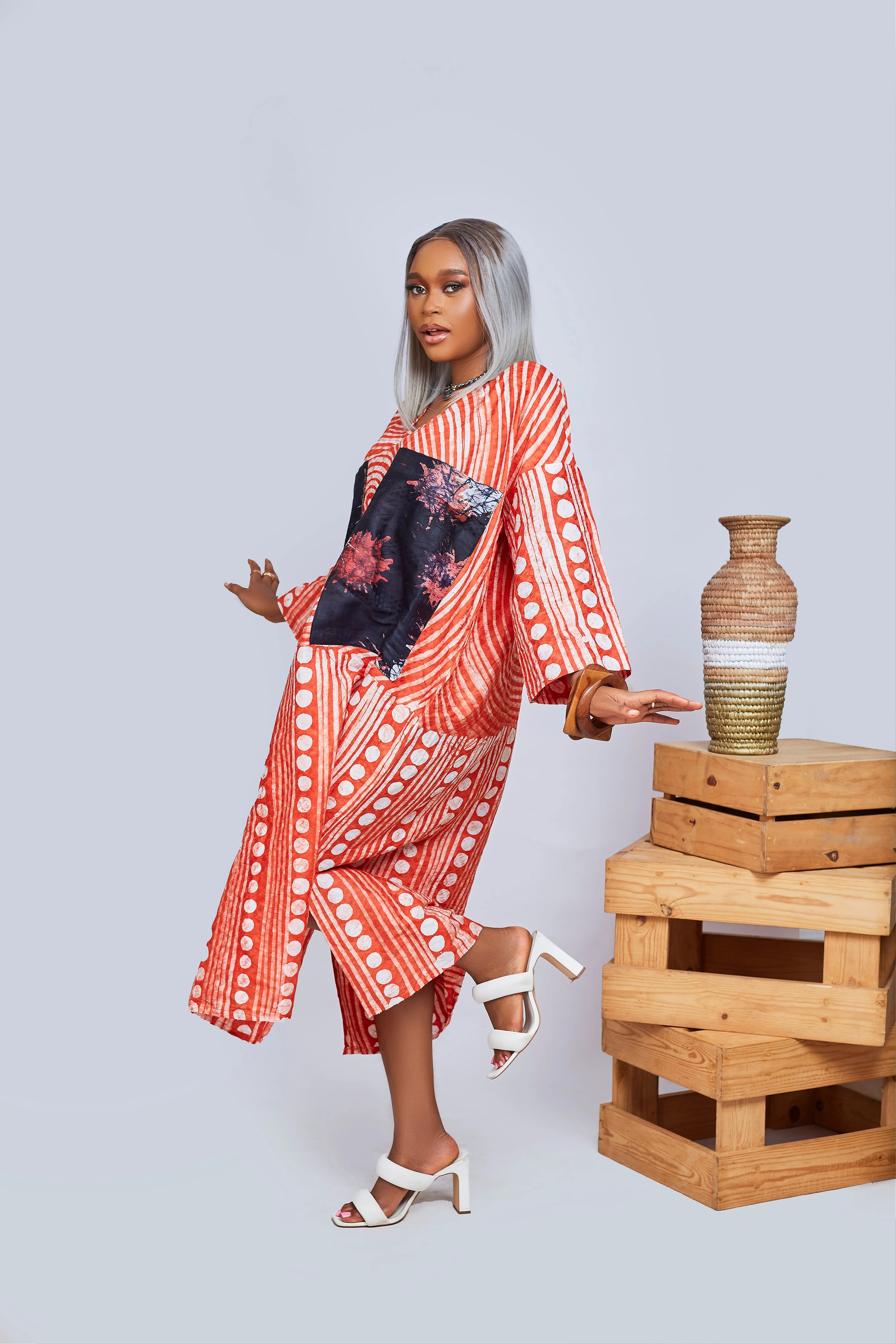 Talatu Adire Kaftan Dress