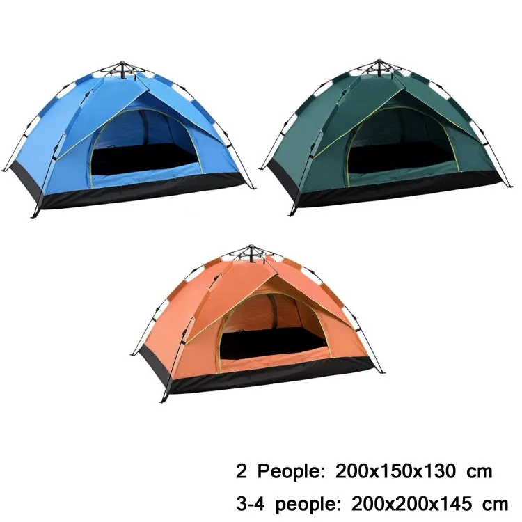 TC-014 Outdoor Beach Travel Camping Automatic Spring Multi-Person Tent For 3-4 People(Green Mat Hammock)