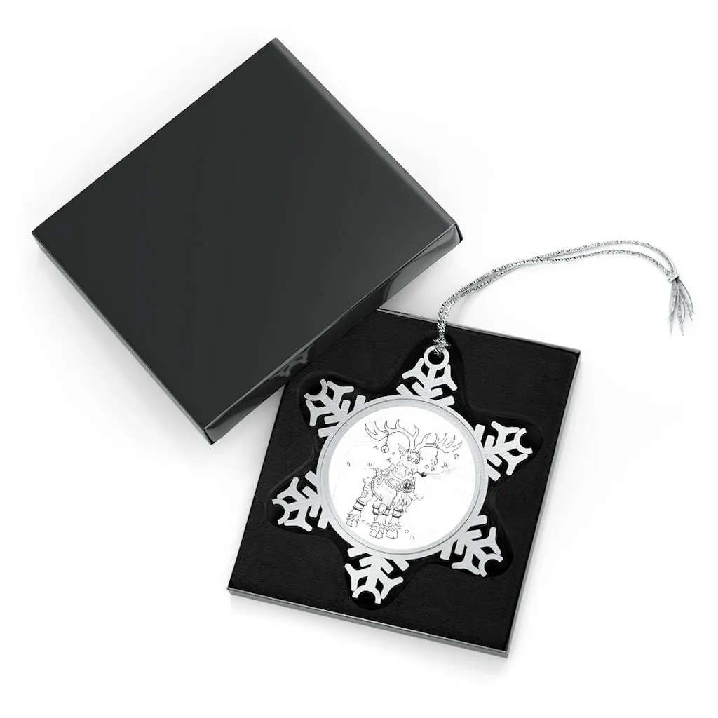 Tempus Guardian of the Harvest Pewter Snowflake Ornament