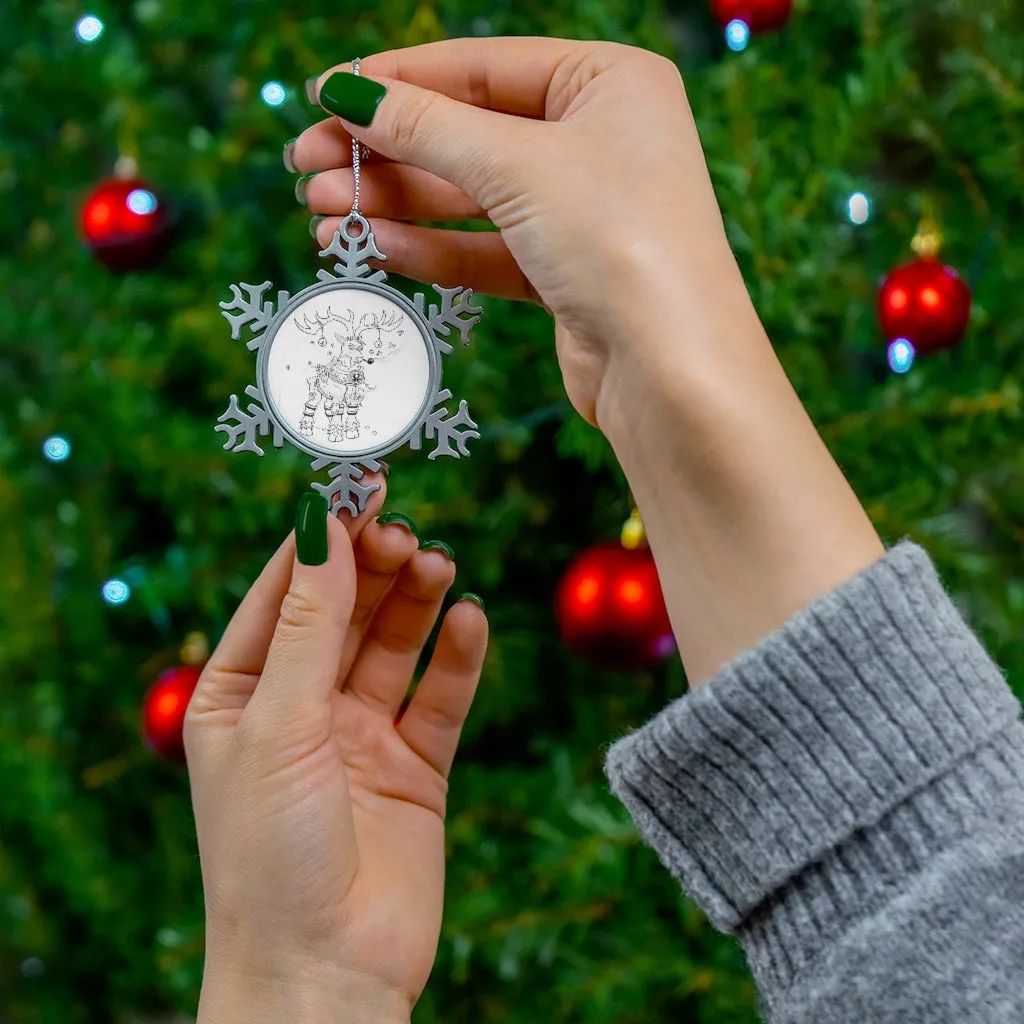 Tempus Guardian of the Harvest Pewter Snowflake Ornament