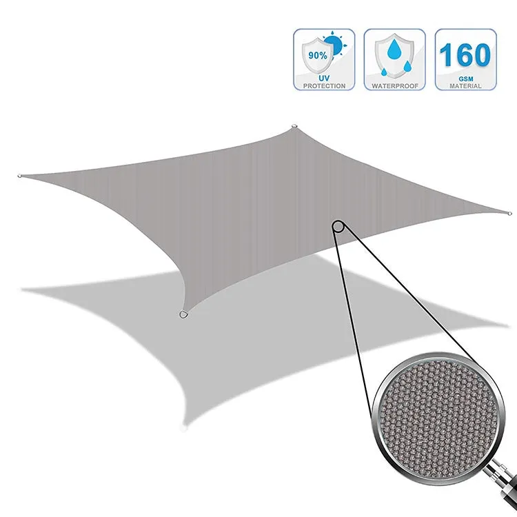 Triangle Outdoor Garden Sunshade Sail Waterproof Anti-UV Canopy, Size: 3m x 4m x 5m(Lake Blue)