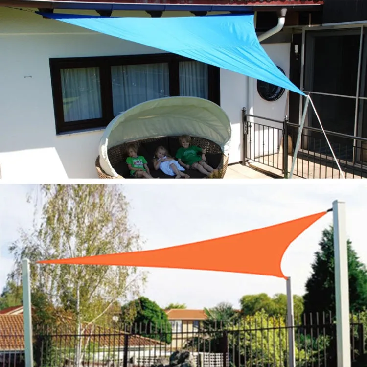 Triangle Outdoor Garden Sunshade Sail Waterproof Anti-UV Canopy, Size: 4m x 4m x 5.7m(Lake Blue)