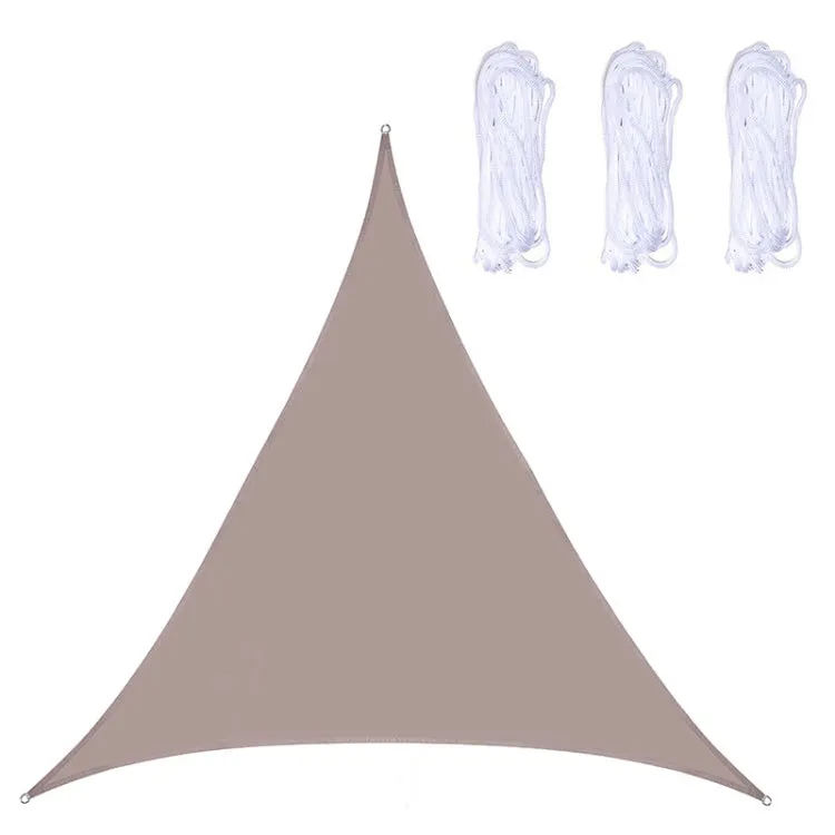 Triangle Outdoor Garden Sunshade Sail Waterproof Anti-UV Canopy, Size: 6m x 6m x 6m(Khaki)