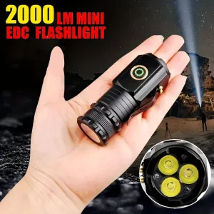 USB Rechargeable LED Flashlight Powerful Lightweight Waterproof 5 Modes