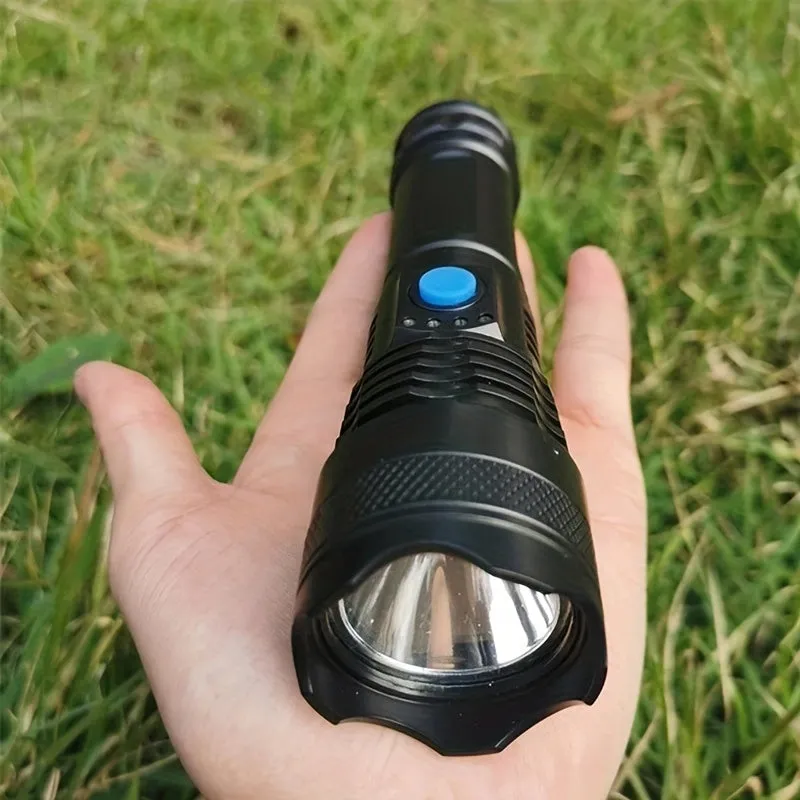 USB Rechargeable Outdoor LED Flashlight for Self Defense and Camping