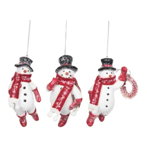 Vintage Snowmen Ornament, Asst. of 3