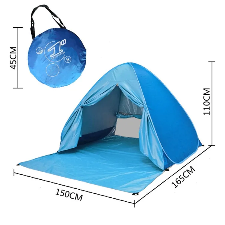 With Curtain Automatic Instant Pop Up Tent Potable Beach Tent, Size: 150x165x110cm(Blue)