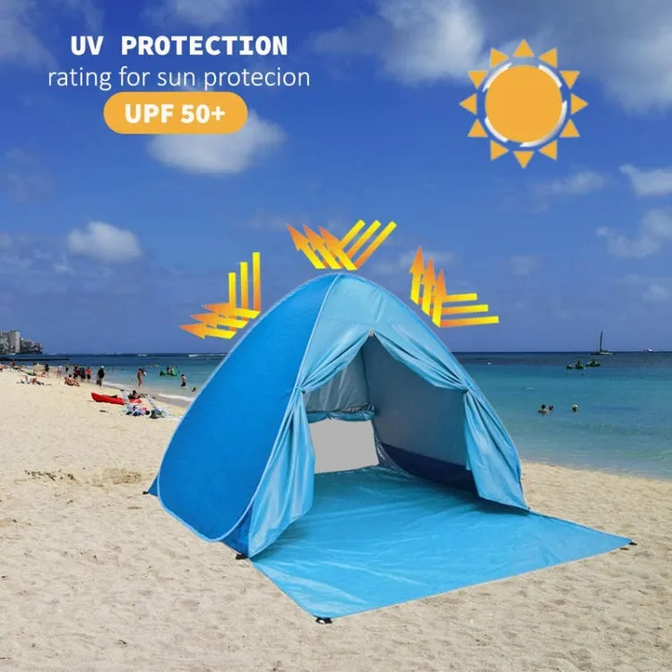 With Curtain Automatic Instant Pop Up Tent Potable Beach Tent, Size: 150x165x110cm(Blue)