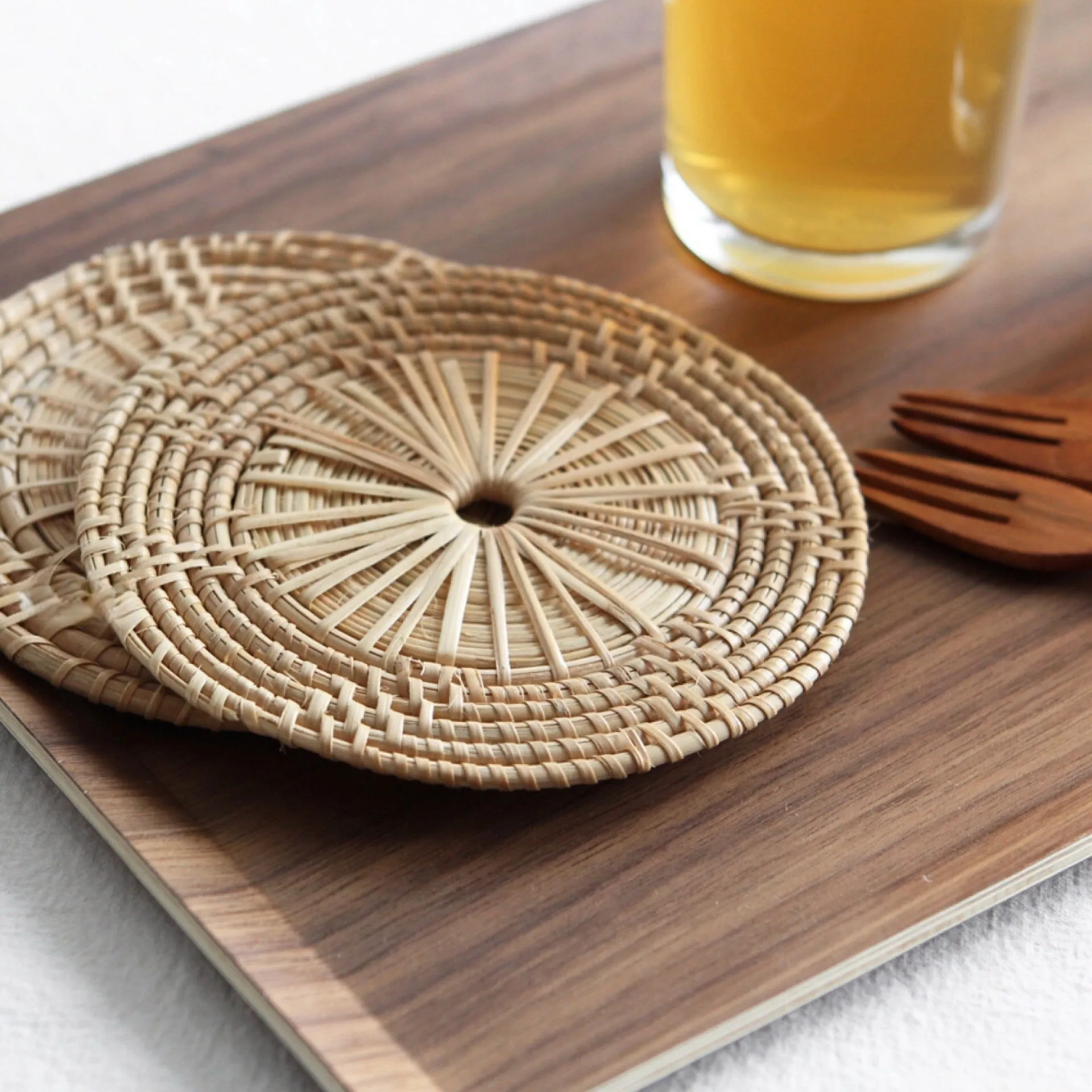 Woven Bamboo Cup Mat