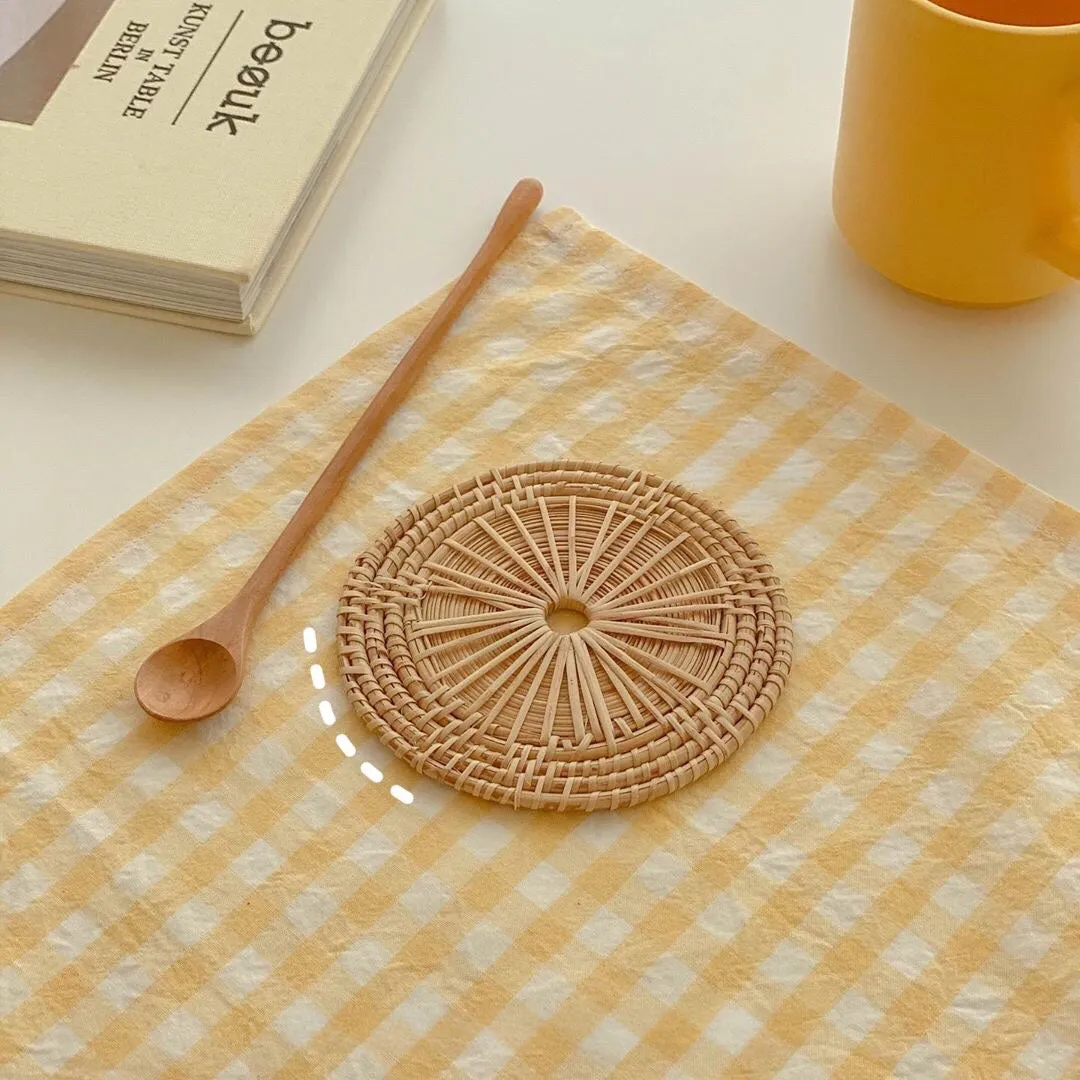 Woven Bamboo Cup Mat