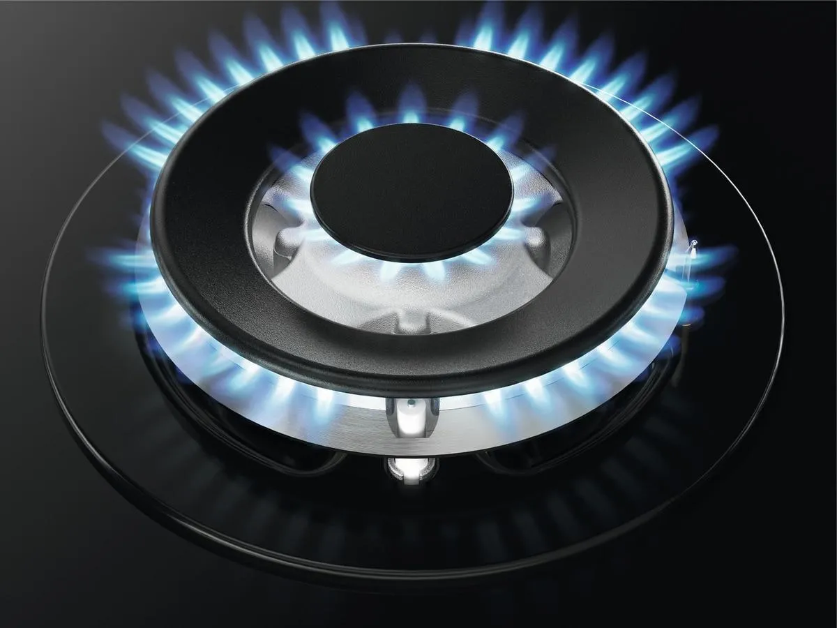 Zanussi ZGGN645K 4 Burner Gas Hob, Black on Glass